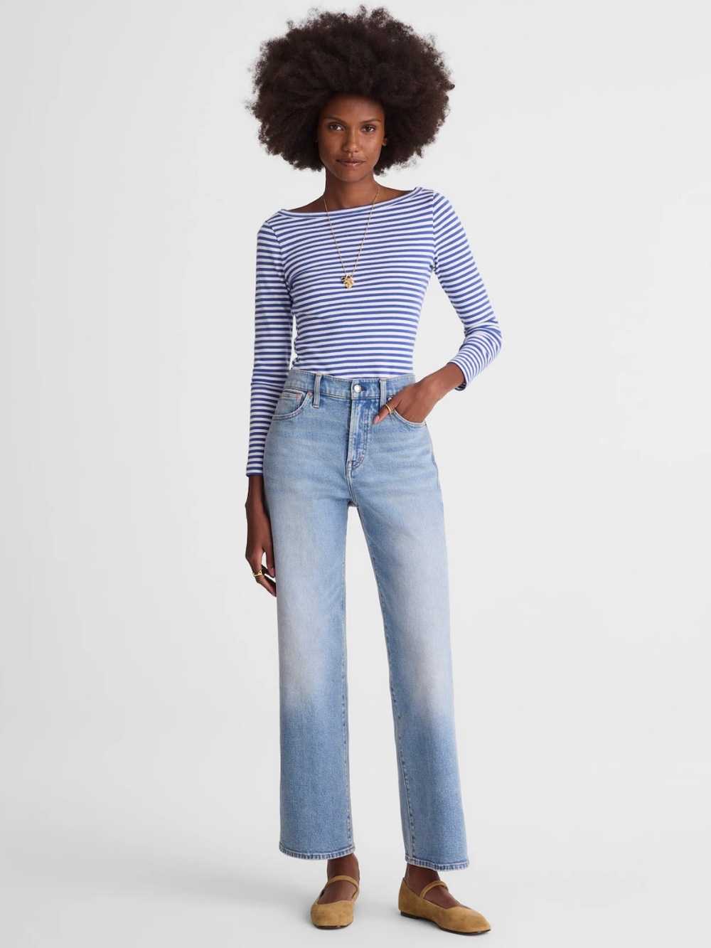 Madewell The Short Perfect Vintage Wide-Leg Crop Jean in Raebrook Wash 27S